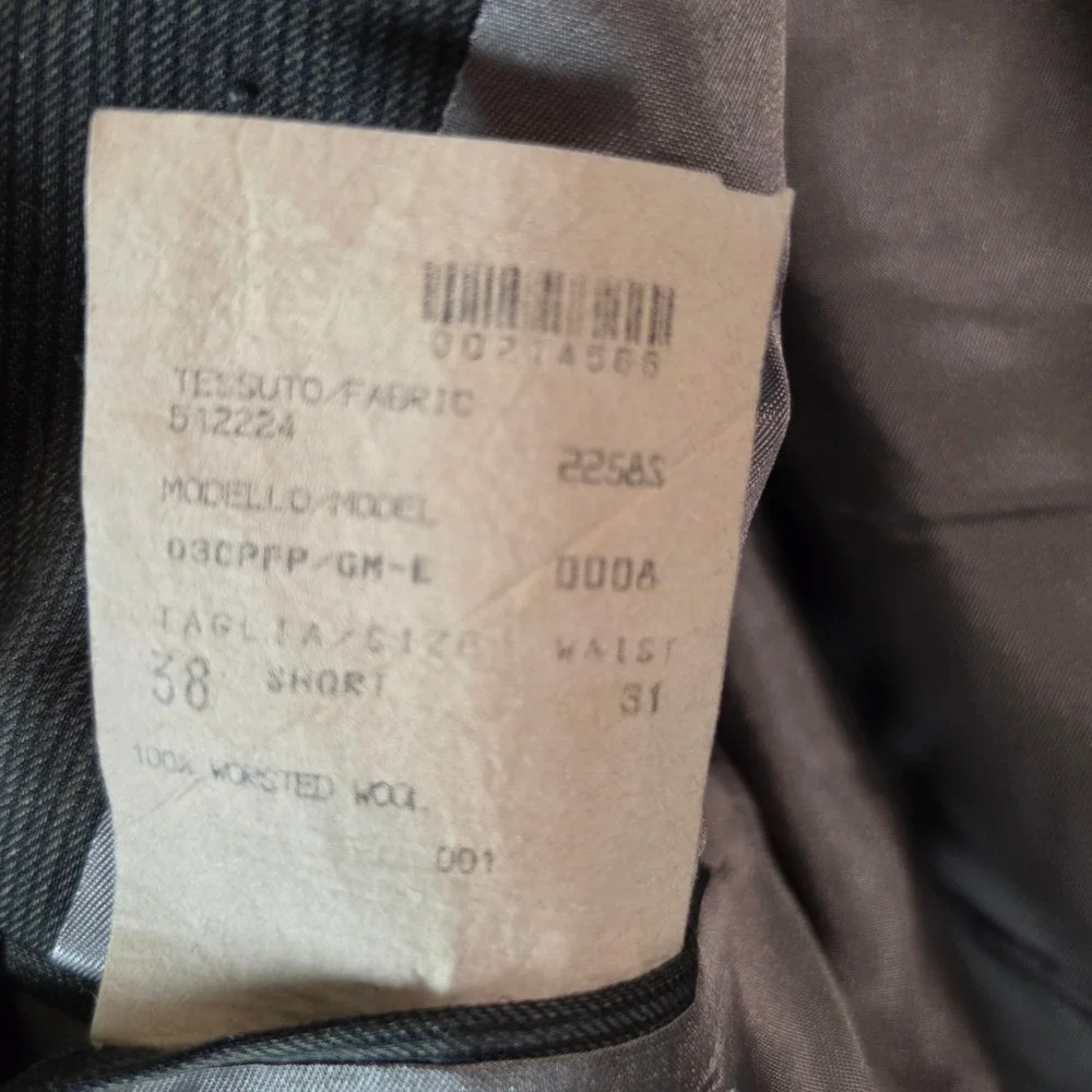 VTG Monsieur‎ Givenchy Blazer 38S 100% Worsted Wool Charcoal Pinstripe Jacket